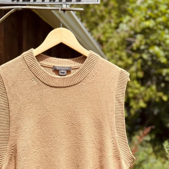 French Connection Knitted Acrylic mix Tank - tan - XL - Picture 3 of 4